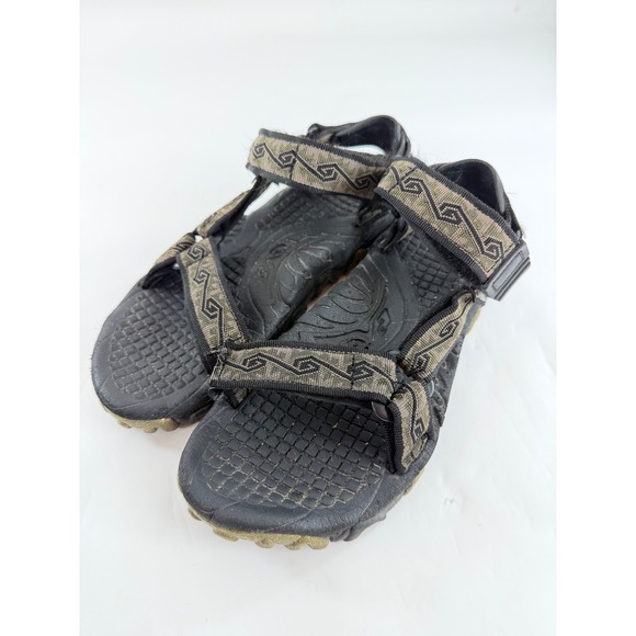 Teva Shoes - Teva Valkyrie Womens 9W Sport Sandals Black Olive Geometric Hiking Trail F08K7
